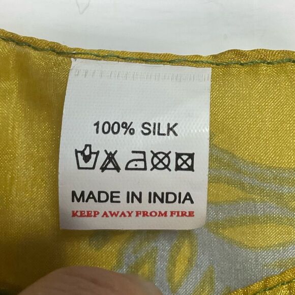 100 % Silk Floral Nature Print Khaftan Tunic One Size - Picture 4 of 6